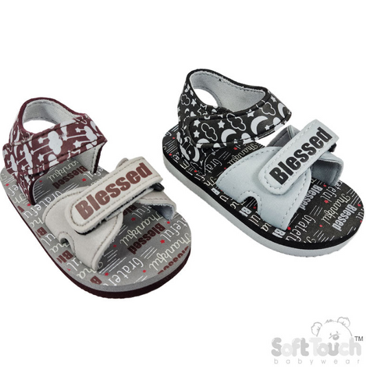BLESSED PRINT SANDALS (15 to 24 Months) (PK6) E40