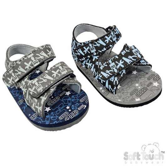 DIGGER PRINT SANDALS (15 to 24 Months) (PK6) E36