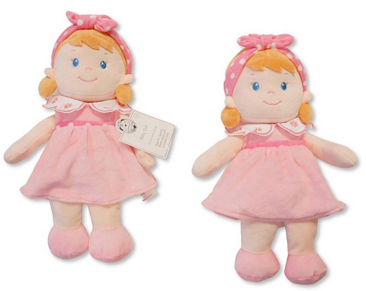 Baby Girls Soft Doll with Pink Dress (32cm) (PK6) GP-25-1325