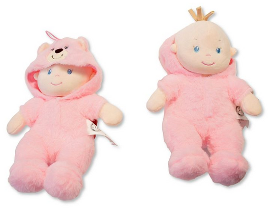 Baby Infant Soft Doll with Pink Bear Onesie (25cm) (PK6) GP-25-1321