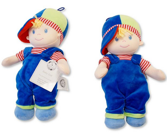 Baby Boy Soft Doll with Dungaree Set (32cm) (PK6) GP-25-1317