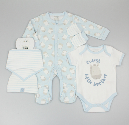5pc Gift Set - Cutest Little Brother (0-9m) (PK6) M15925
