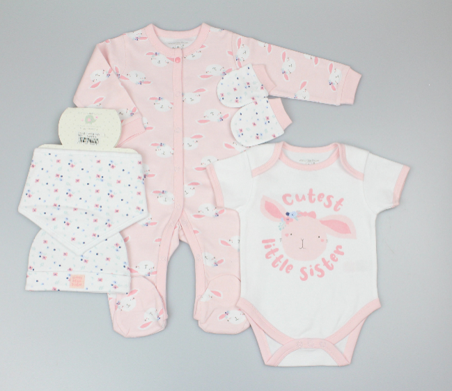 5pc Gift Set - Cutest Little Sister (0-9m) (PK6) M15924