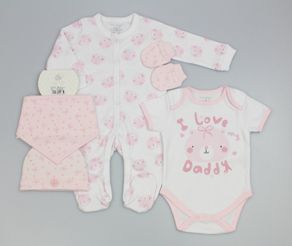 5pc Gift Set - Pink/I Love My Daddy (0-9m) (PK6) M15915