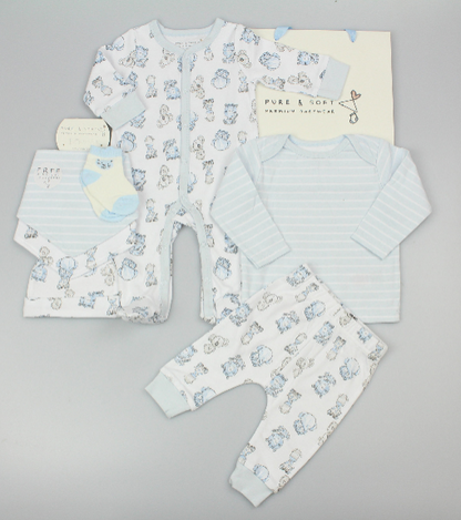 4pc Gift Set w/Bag - Animals/Sky (0-6m) (PK6) M15873