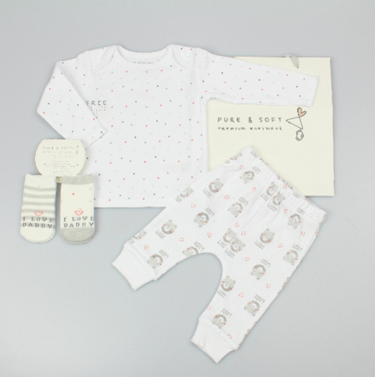 4pc Gift Set w/Bag - I Love Daddy(0-6m) (PK6) M15870