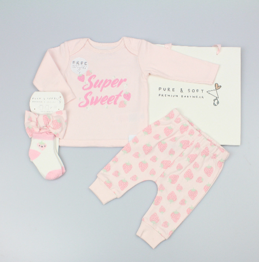 4pc Gift Set w/Bag - Super Sweet (0-6m) (PK6) M15867