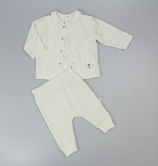 Baby Unisex 3pc Set - Cream  (0-6M) (PK6) J13956