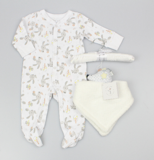 Baby All in One & Comforter set - Grey (0-6m) (PK6)  M15853
