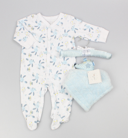 Baby All in One & Comforter set - Sky (0-6m) (PK6)  M15852