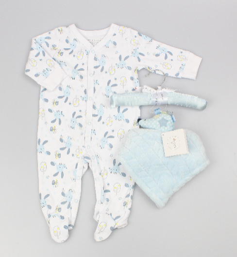Baby All in One & Comforter set - Sky (0-6m) (PK6)  M15852