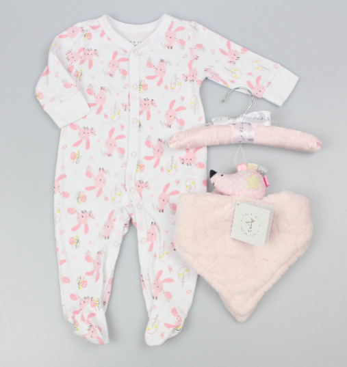 Baby All in One & Comforter set - Pink (0-6m) (PK6)  M15851