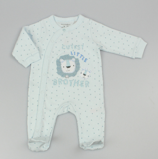 Baby All in One - Cutest Little Brother (NB-3m) (PK6)  M15937