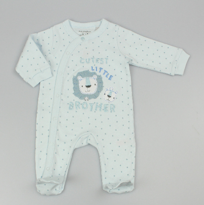 Baby All in One - Cutest Little Brother (NB-3m) (PK6)  M15937