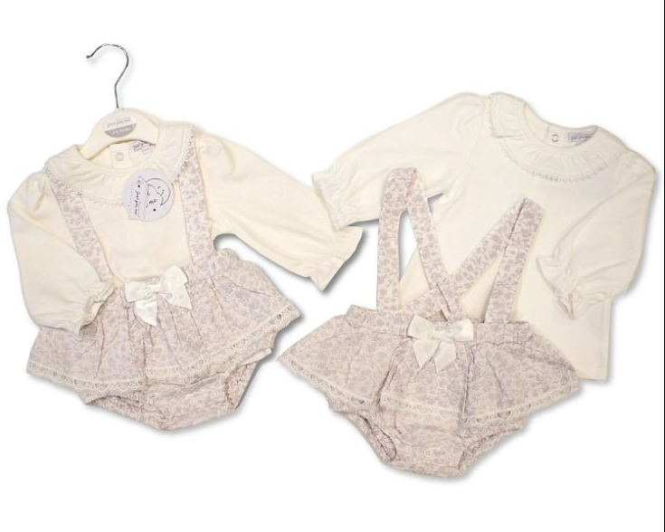 Baby Girls Jacquard 2 pcs Skirt Set with Bow (NB-9m) (PK6)  BIS-2020-2663