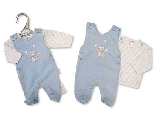 Premature Baby Boys 2 pcs Dungaree Set - Snowballs (3-8lbs) (PK6)  PB-20-723