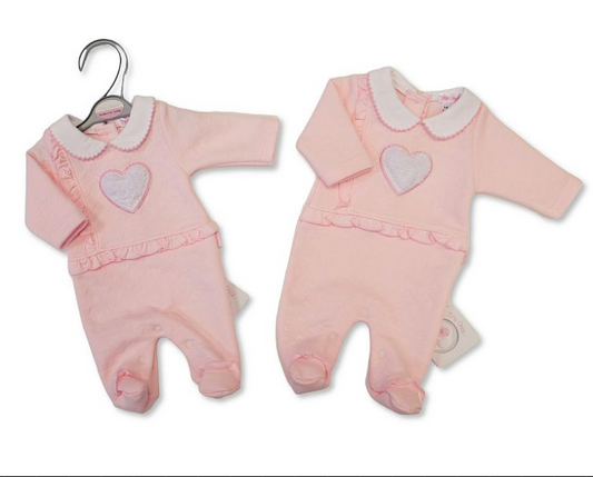 Premature Baby Girls All in One - Heart (3-8lbs) (PK6)  PB-20-722
