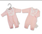 Premature Baby Girls All in One with Bib - Hearts (3-8lbs) (PK6)  PB-20-721
