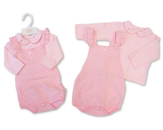 Baby Girls Jacquard 3 pcs Set with Bows (NB-9m) (PK6)  BIS-2020-2632