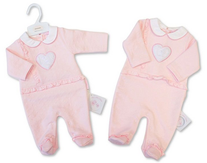 Baby Girls All-In-One - Heart (NB-6m) (PK6)  BIS-2020-2625