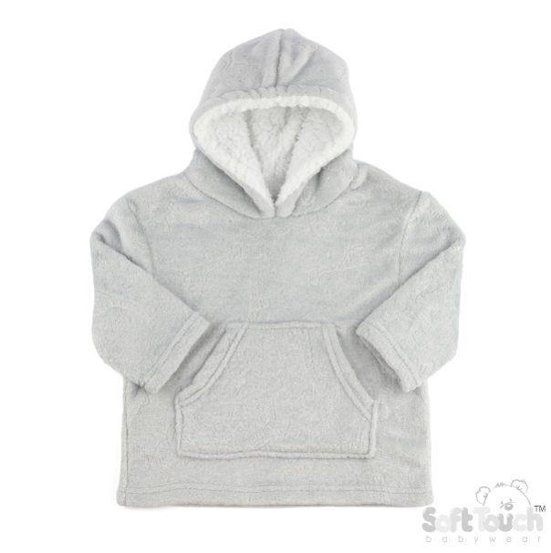 Embossed Hoodies - Grey/Animal (2-4yrs) (PK4) HD305G