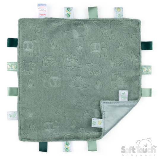 Embossed Taggie Comforter - Sage Green (PK12) RC305-SG