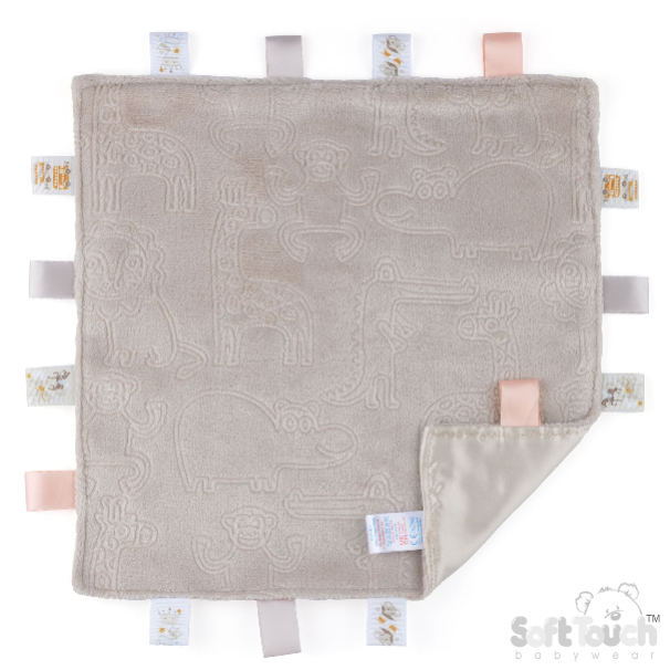 Embossed Taggie Comforter - Biscuit (PK12) RC305-BI