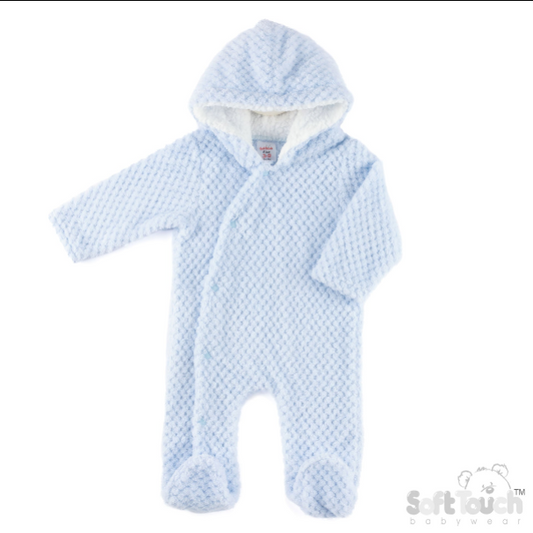 Sherpa Lined Waffle All in One - Sky (3-9 Months) (PK4) AL110-B
