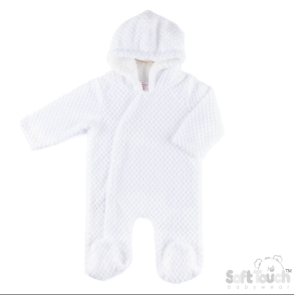Sherpa Lined Waffle All in One - White (3-9 Months) (PK4) AL110-W