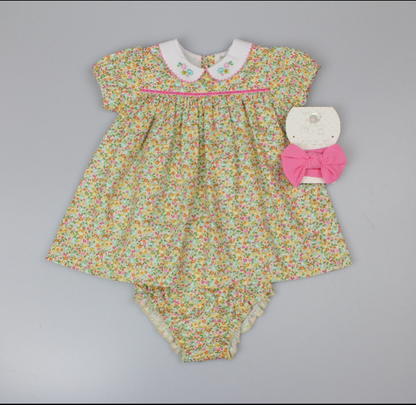 Baby Girls All Over Print Lined Dress, Pant & Headband (1-2 Years) (PK6) J33985