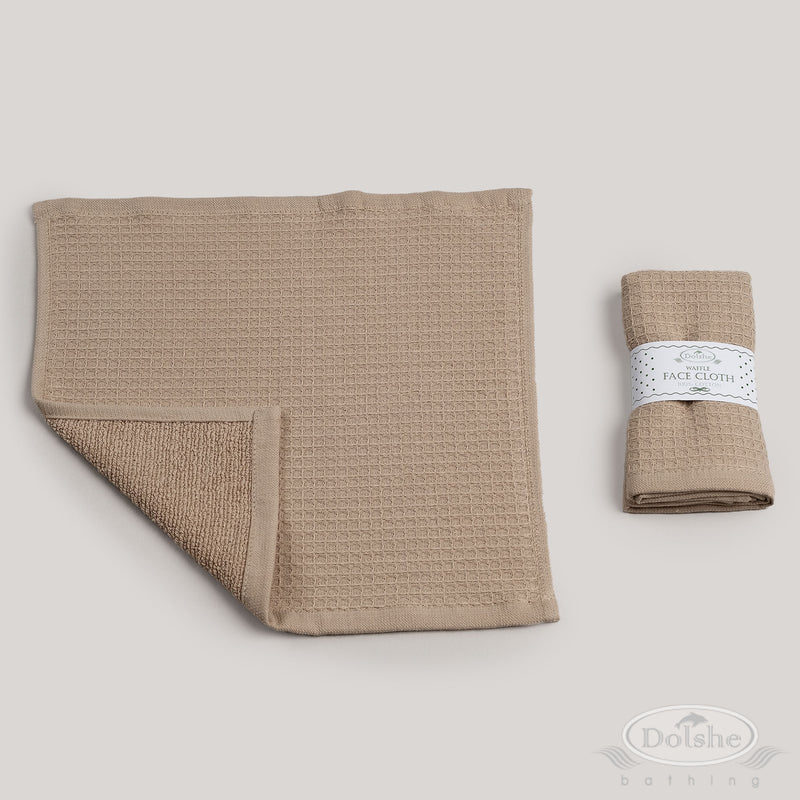 Reversible Waffle/Terry Face Cloth - Coffee (PK12) T302-COF