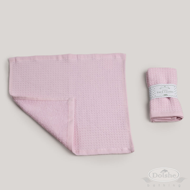 Reversible Waffle/Terry Face Cloth - Pink (PK12) T302-P