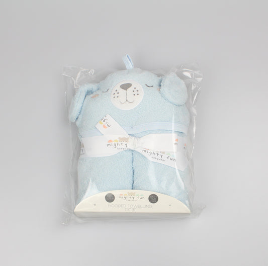 Baby Novelty Hooded Robes - Blue Puppy (PK6) (75x75cm) K14280