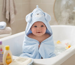 Baby Novelty Hooded Robes - Blue Puppy (PK6) (75x75cm) K14280