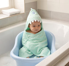 Baby Novelty Hooded Robes -  Mint Dino (PK6) (75x75cm) K14285