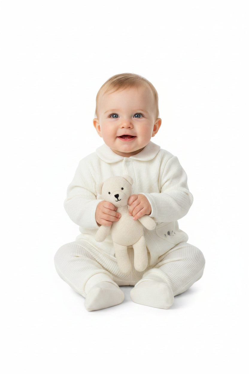 Baby Unisex 3pc Set - Cream  (0-6M) (PK6) J13956