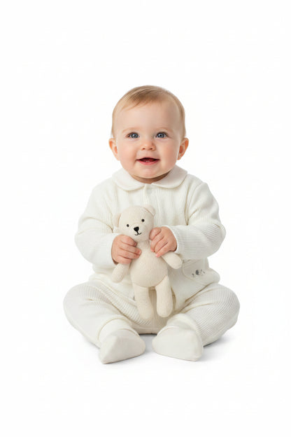Baby Unisex 3pc Set - Cream  (0-6M) (PK6) J13956