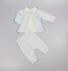 Baby Boys 3pc Waffle Jacket Set - Tiny Teddies (PK6) (0-9m) N14753