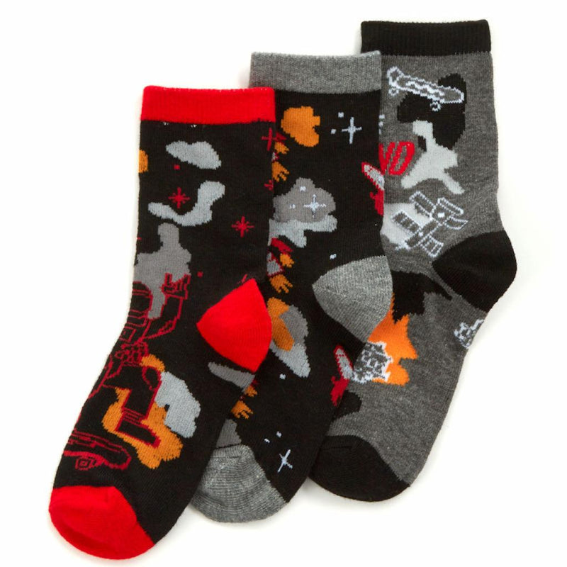 Triple Pack Cotton Rich Socks - Gaming & Space  (6-3.5) (PK12) 42B782