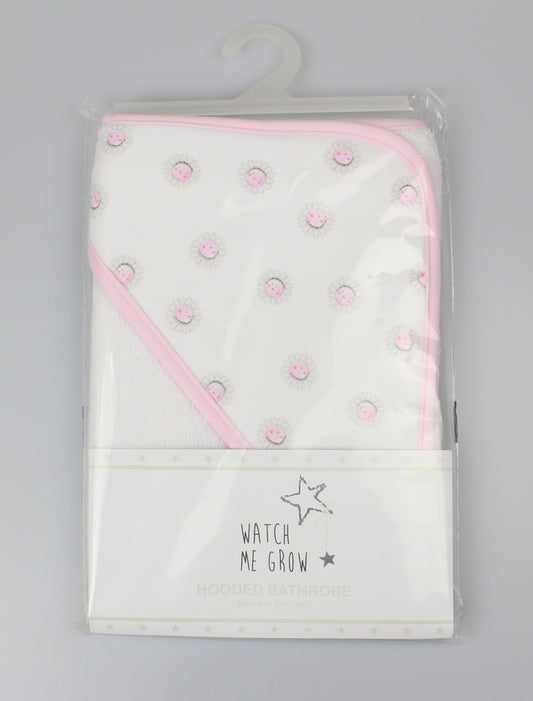 Hooded Bath Robe Towel - Pink Daisy (PK1) (70x70cm) H13726
