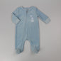 Velour All in One Sleepsuit - Blue/Jungle (0-6M) (PK6) H13515