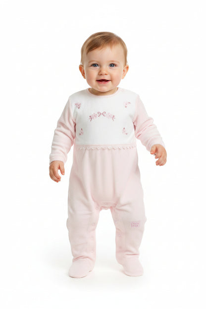 Baby Velour All in One - Pink/Floral (0-9M) (PK6) M15969