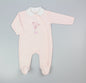Baby Velour All in One - Pink/Floral/Collar (0-9M) (PK6) M15970