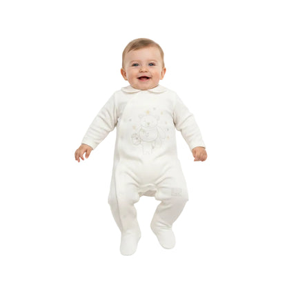 Baby Velour All in One - Cream/Bunny (0-9M) (PK6) M15978