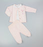 Baby Girls Velour 3pc Embossed Set - Pink/Love(0-9M) (PK6) M15972