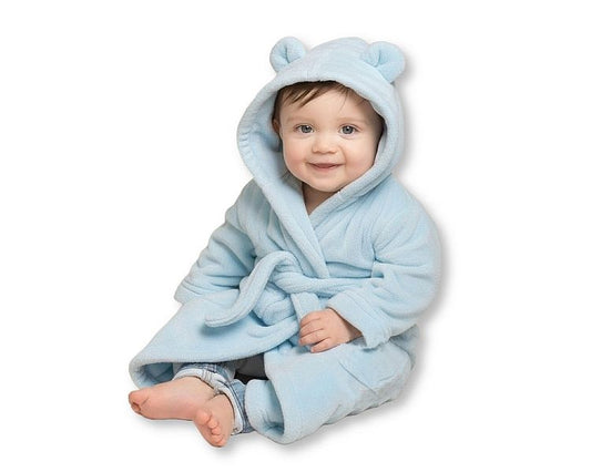 Supersoft Baby Dressing Gown/ Robe -Sky (PK6) (3-24m) BIS-2020-2345s