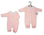 Baby Girls All in One with Lace and Bows (NB-6M) (PK6) BIS-2020-2492P