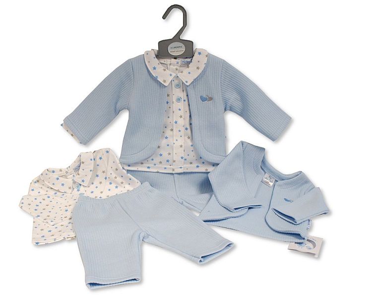 Baby Boys 3 pcs Trouser Set - Sweet Heart (NB-6 Months) (PK6) Bis-2020-2514