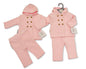 Baby Girls Long 2 Pieces Set with Hood - (NB-6 Months) (PK6) Bis-2020-2524