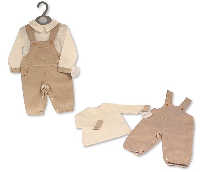 Baby Boys 2 pcs Long Dungaree Set - (0-12 Months) (PK6) Bis-2020-2548